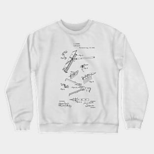 Lawn Rake Gardening Vintage Patent Hand Drawing Crewneck Sweatshirt